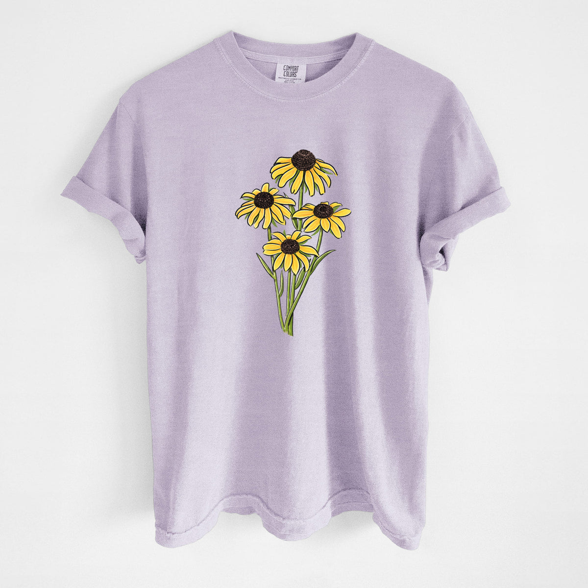 Black-eyed Susans - Rudbeckia hirta - Unisex Comfort Colors Garment-Dyed Heavyweight T-shirt