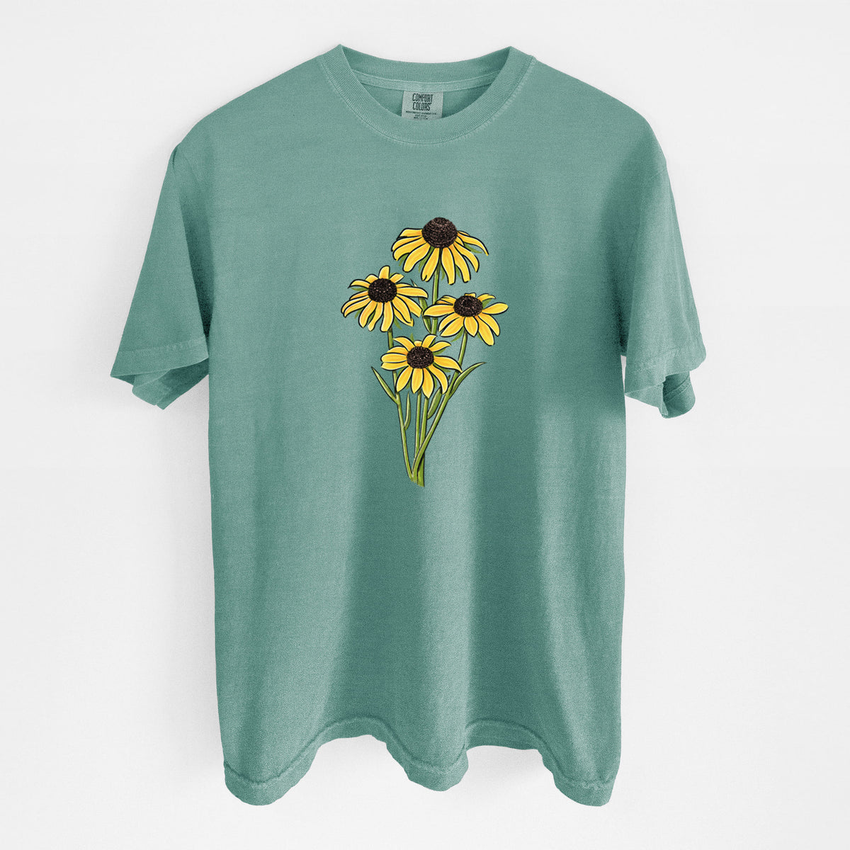 Black-eyed Susans - Rudbeckia hirta - Unisex Comfort Colors Garment-Dyed Heavyweight T-shirt