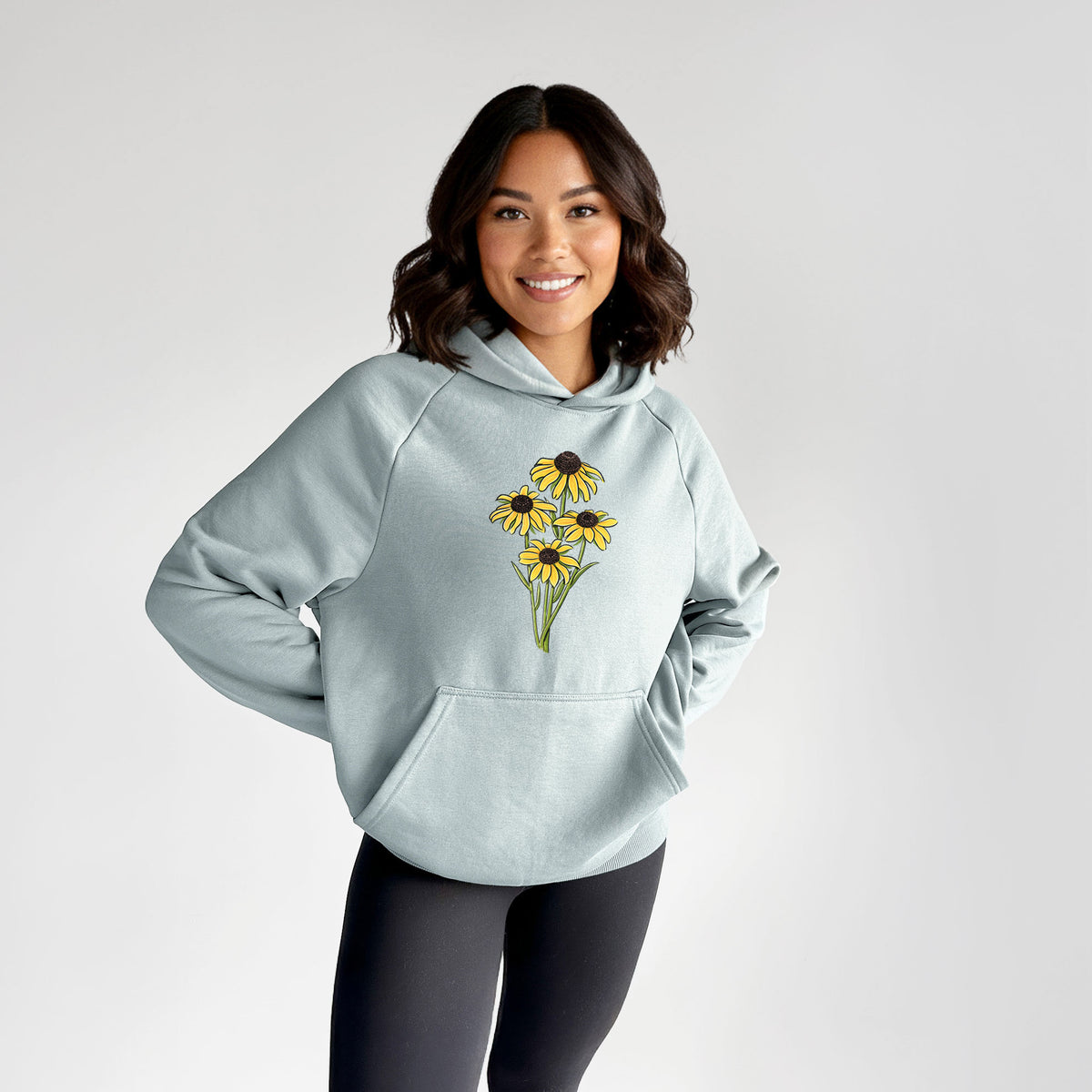 Black-eyed Susans - Rudbeckia hirta - UltraLuxe Heavyweight French Terry Hoodie