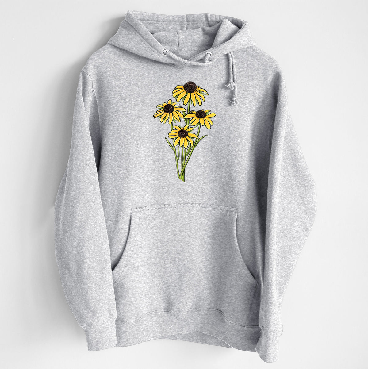 Black-eyed Susans - Rudbeckia hirta - Heavyweight Fleece Hoodie
