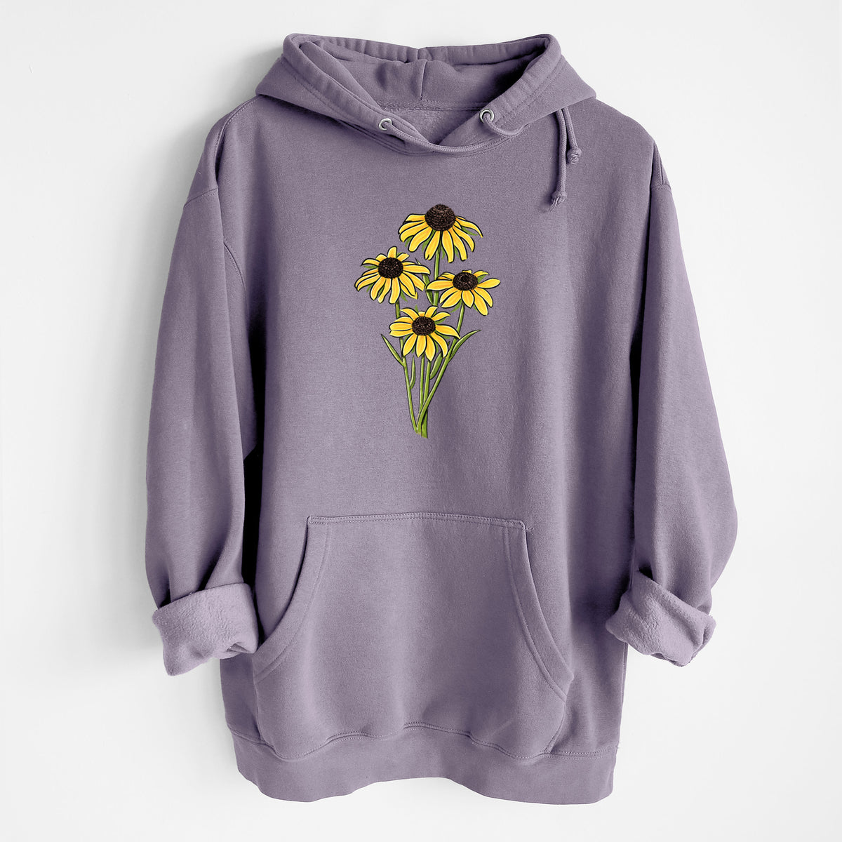Black-eyed Susans - Rudbeckia hirta - Heavyweight Fleece Hoodie