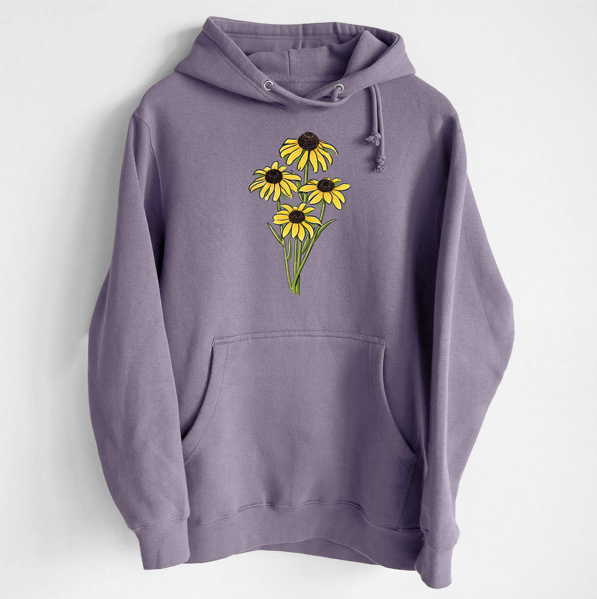 Black-eyed Susans - Rudbeckia hirta - Heavyweight Fleece Hoodie