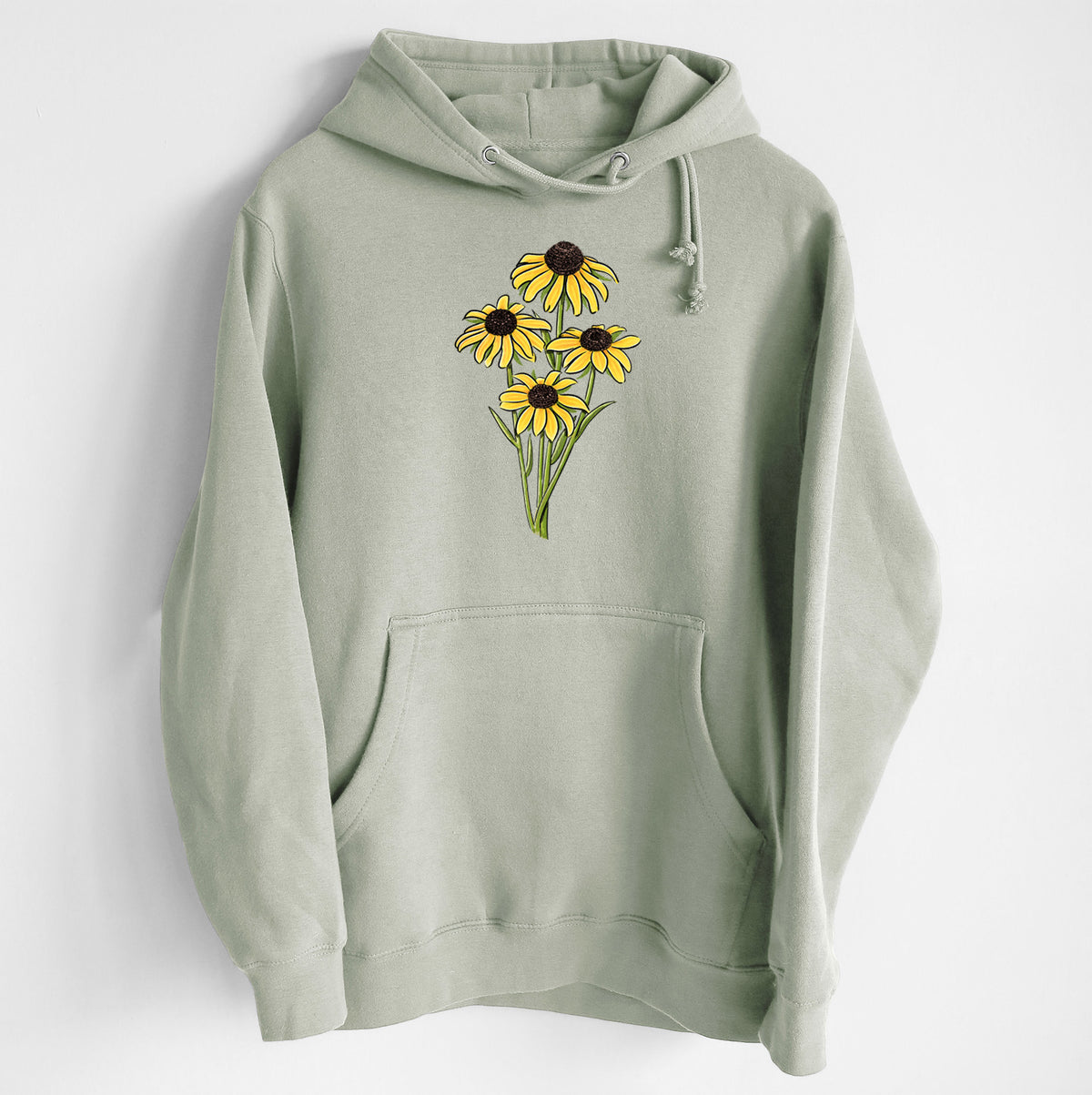 Black-eyed Susans - Rudbeckia hirta - Heavyweight Fleece Hoodie