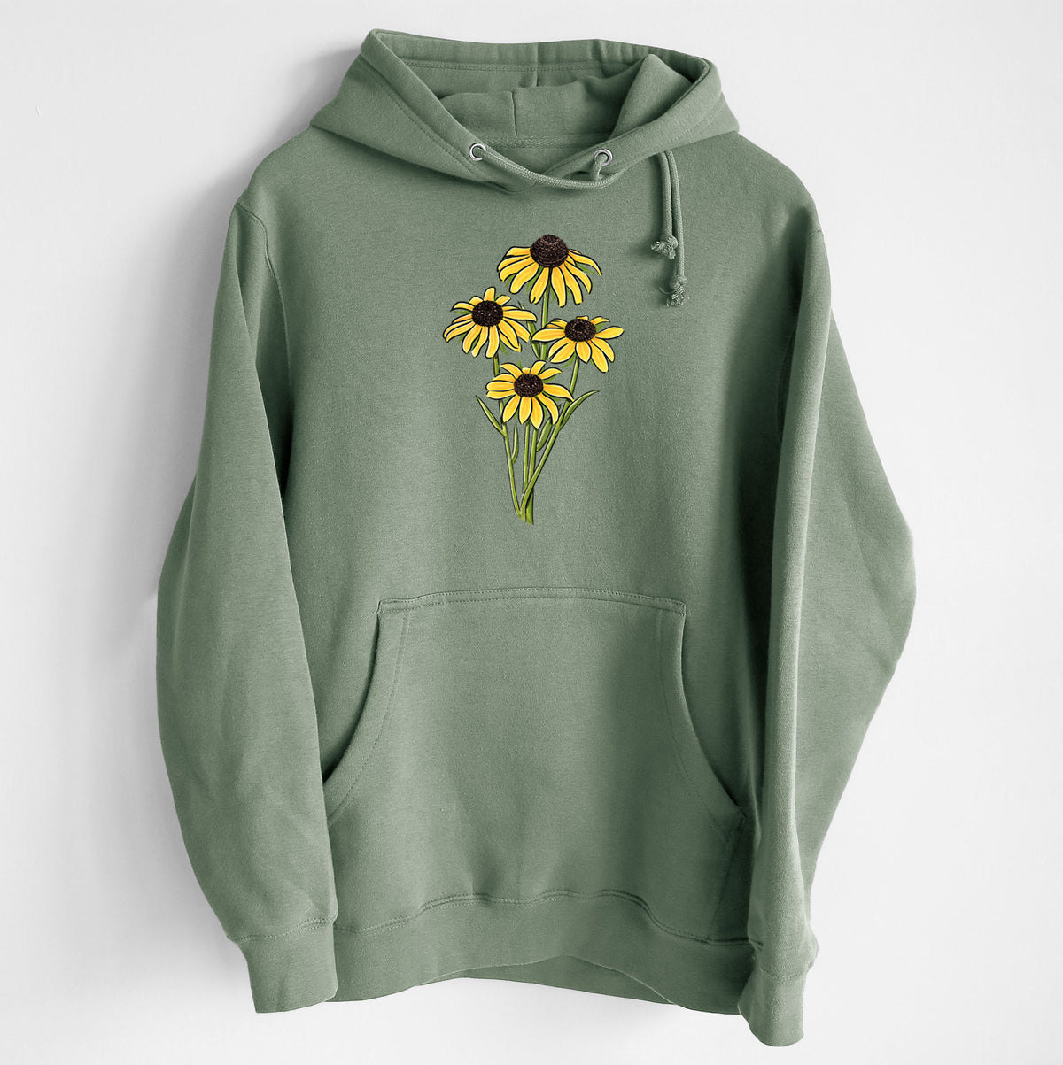 Black-eyed Susans - Rudbeckia hirta - Heavyweight Fleece Hoodie