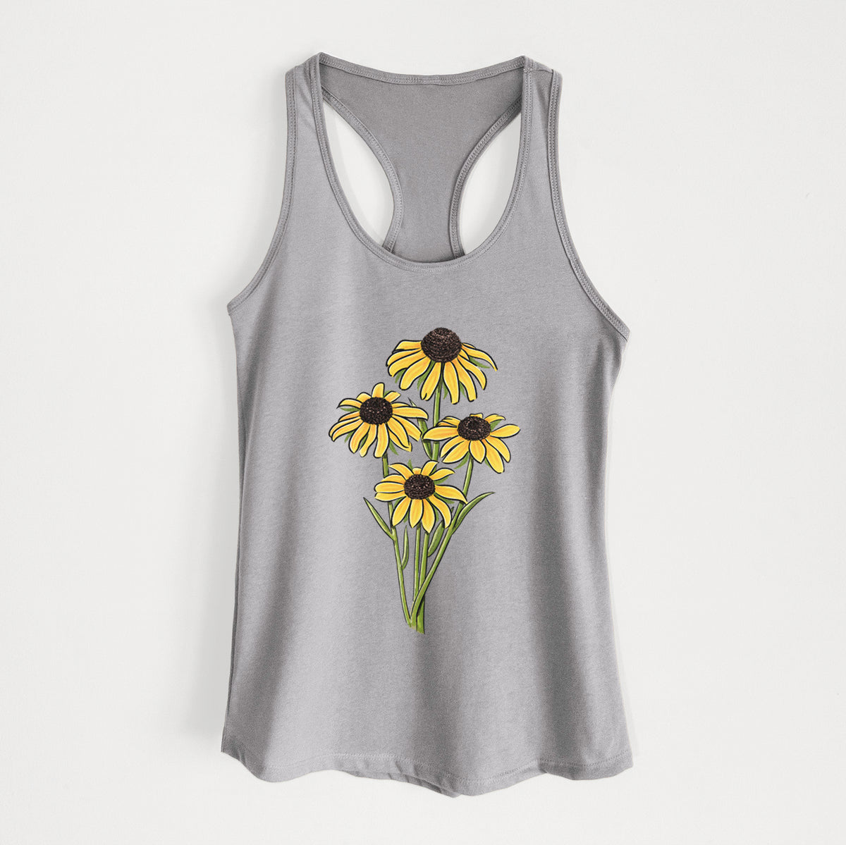 Black-eyed Susans - Rudbeckia hirta - Women&#39;s Racerback Tanktop