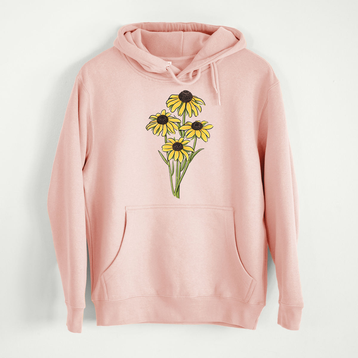 Black-eyed Susans - Rudbeckia hirta  - Mid-Weight Unisex Premium Blend Hoodie