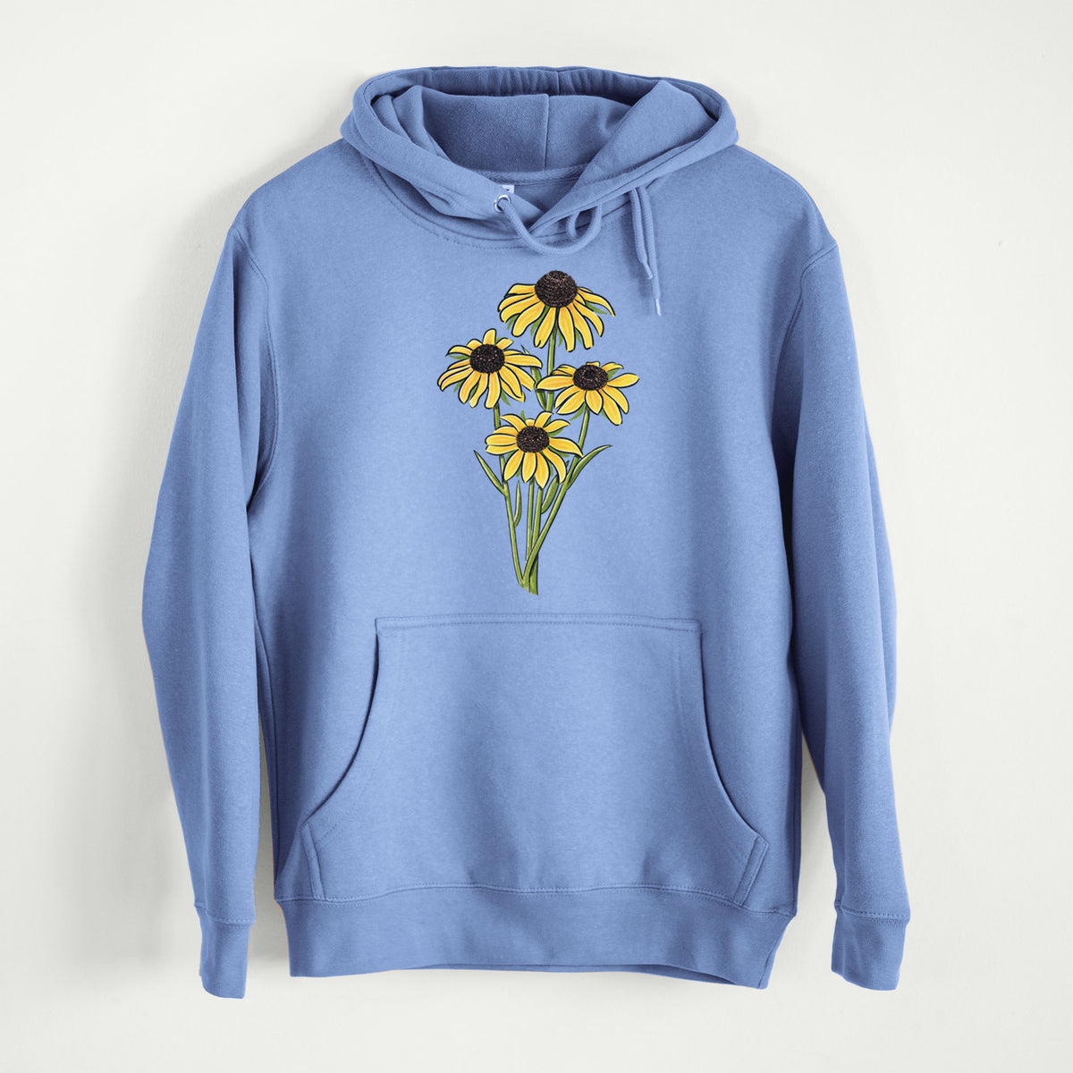 Black-eyed Susans - Rudbeckia hirta  - Mid-Weight Unisex Premium Blend Hoodie