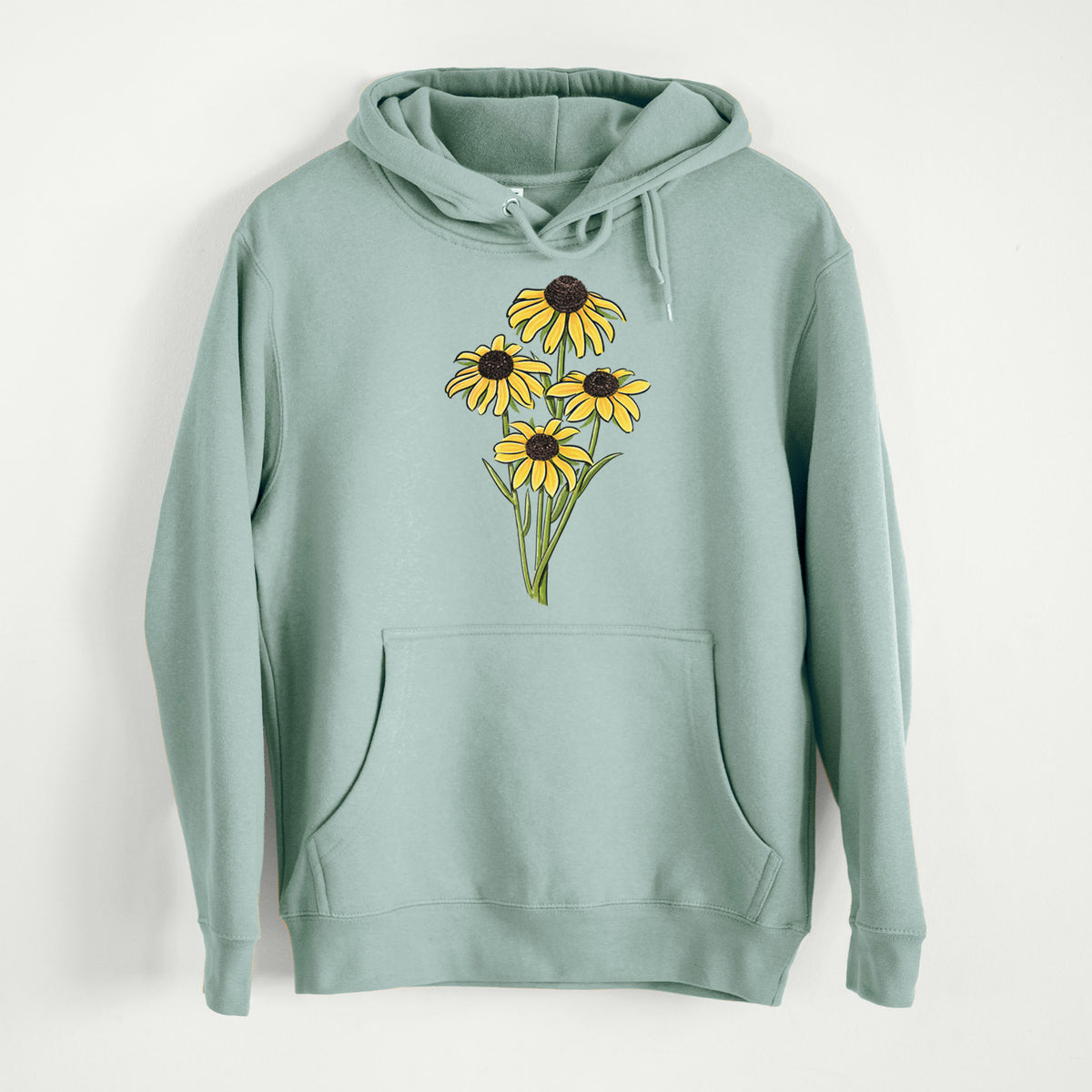 Black-eyed Susans - Rudbeckia hirta  - Mid-Weight Unisex Premium Blend Hoodie