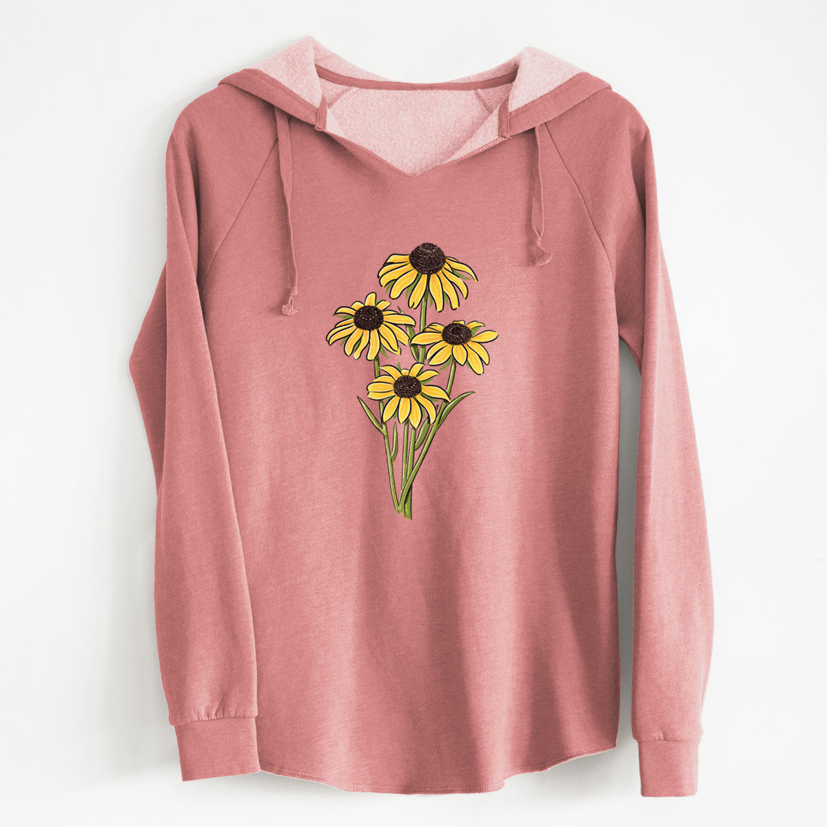 Black-eyed Susans - Rudbeckia hirta - Cali Wave Hooded Sweatshirt