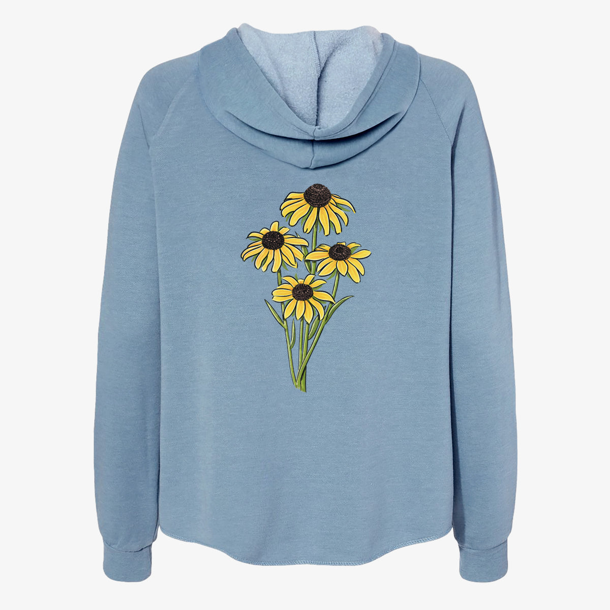 Black-eyed Susans - Rudbeckia hirta - Women&#39;s Cali Wave Zip-Up Sweatshirt