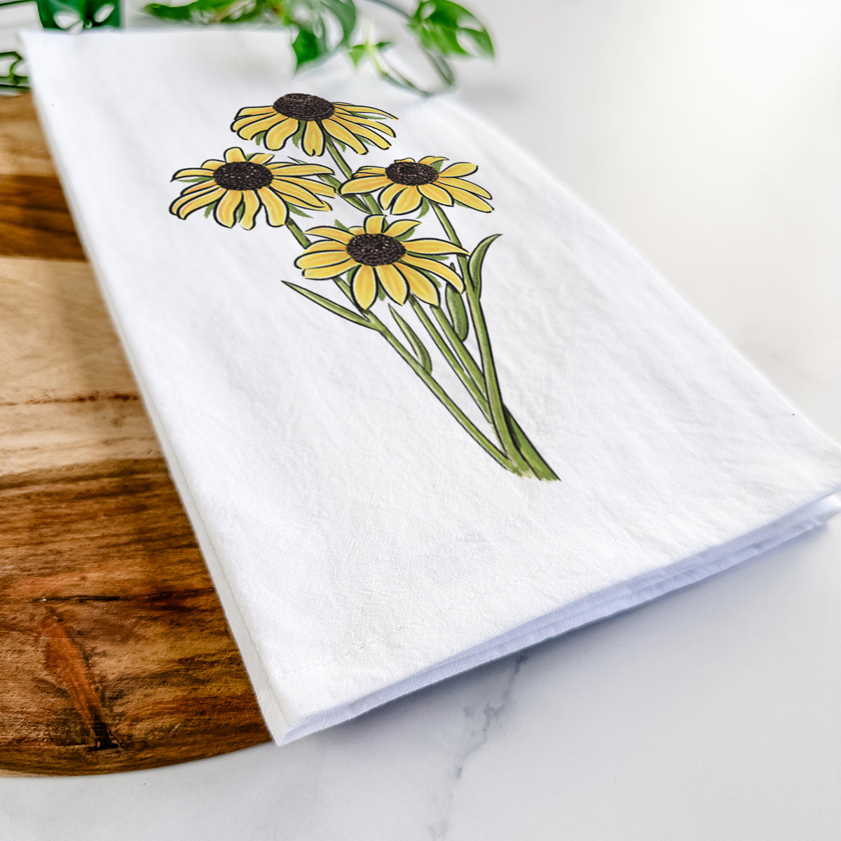 Black-eyed Susans - Rudbeckia hirta Tea Towel