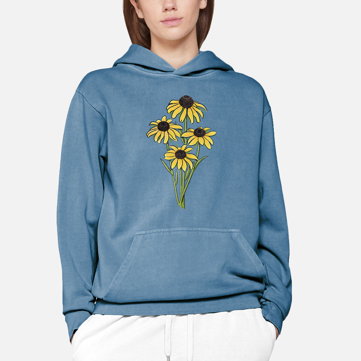 Black-eyed Susans - Rudbeckia hirta  - Urban Heavyweight Hoodie