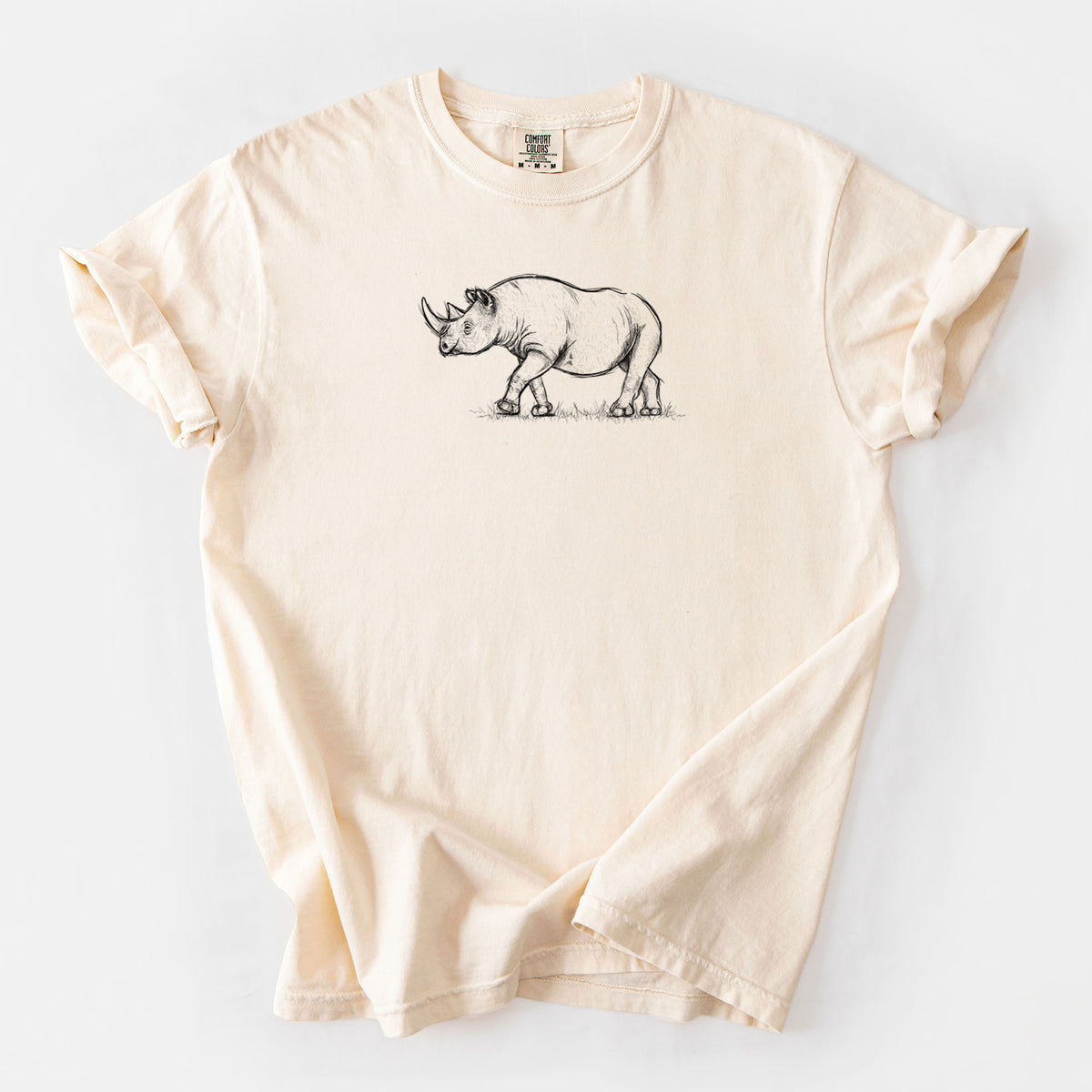 Black Rhinoceros - Diceros bicornis - Unisex Comfort Colors Garment-Dyed Heavyweight T-shirt