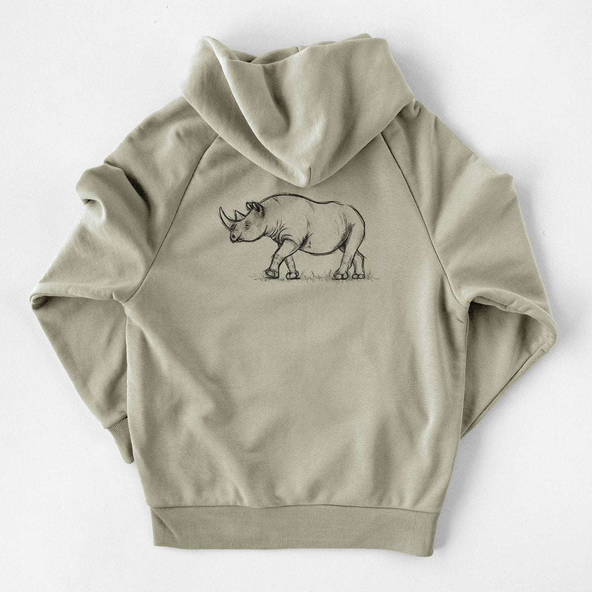 Black Rhinoceros - Diceros bicornis - UltraLuxe Heavyweight French Terry Hoodie