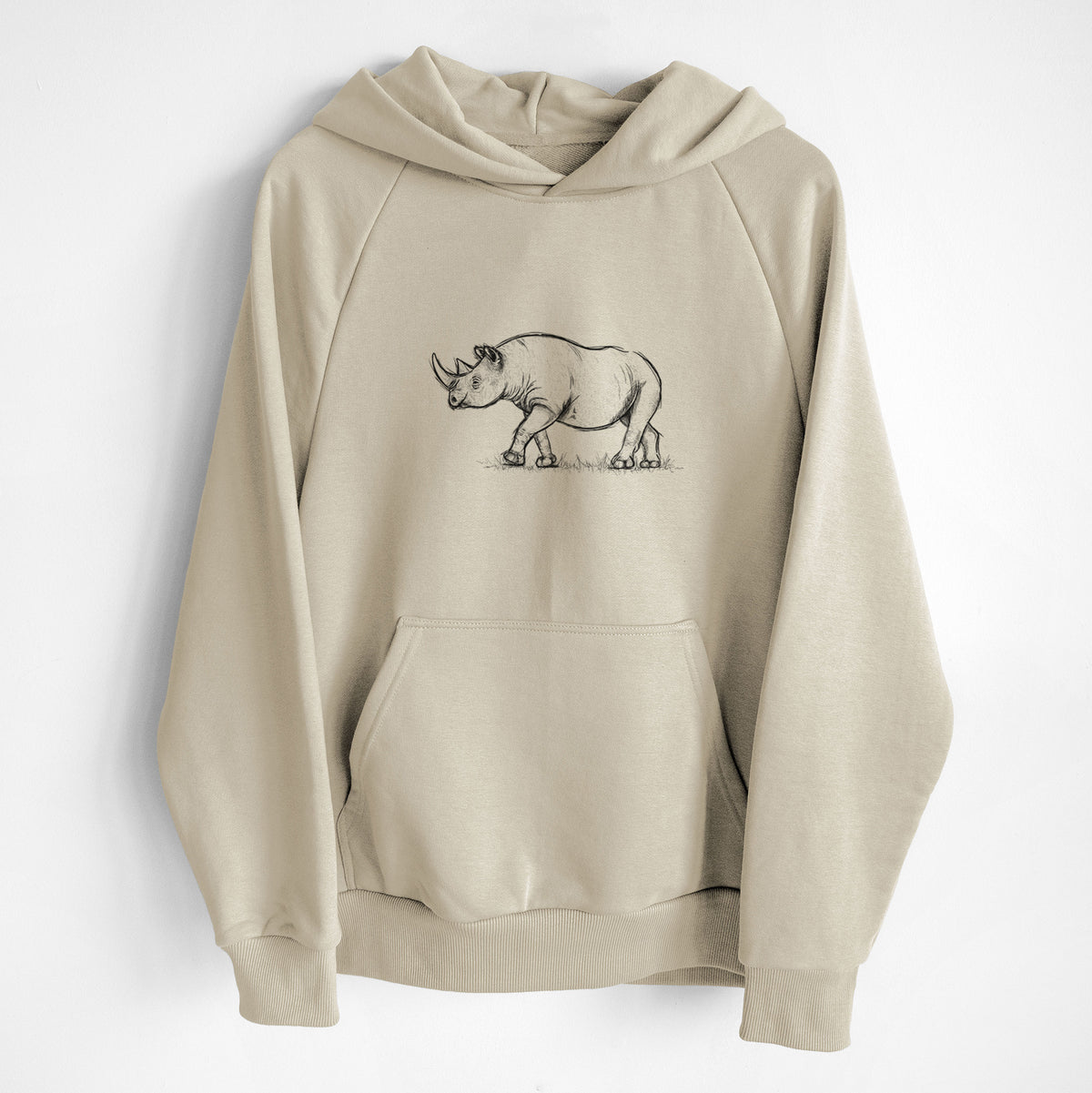 Black Rhinoceros - Diceros bicornis - UltraLuxe Heavyweight French Terry Hoodie