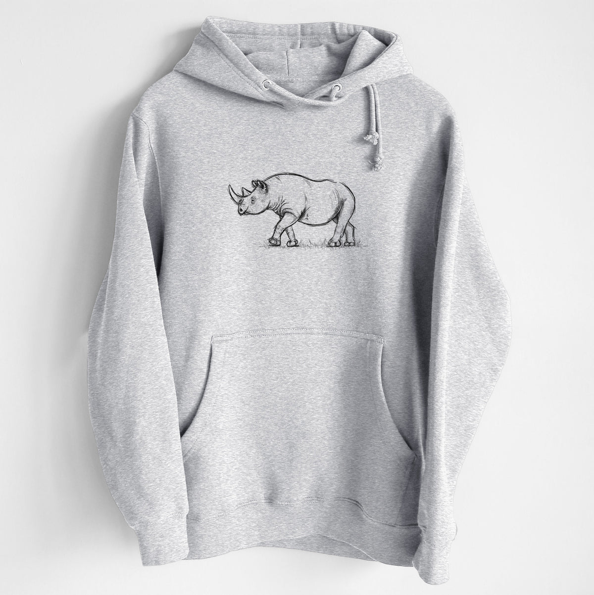 Black Rhinoceros - Diceros bicornis - Heavyweight Fleece Hoodie