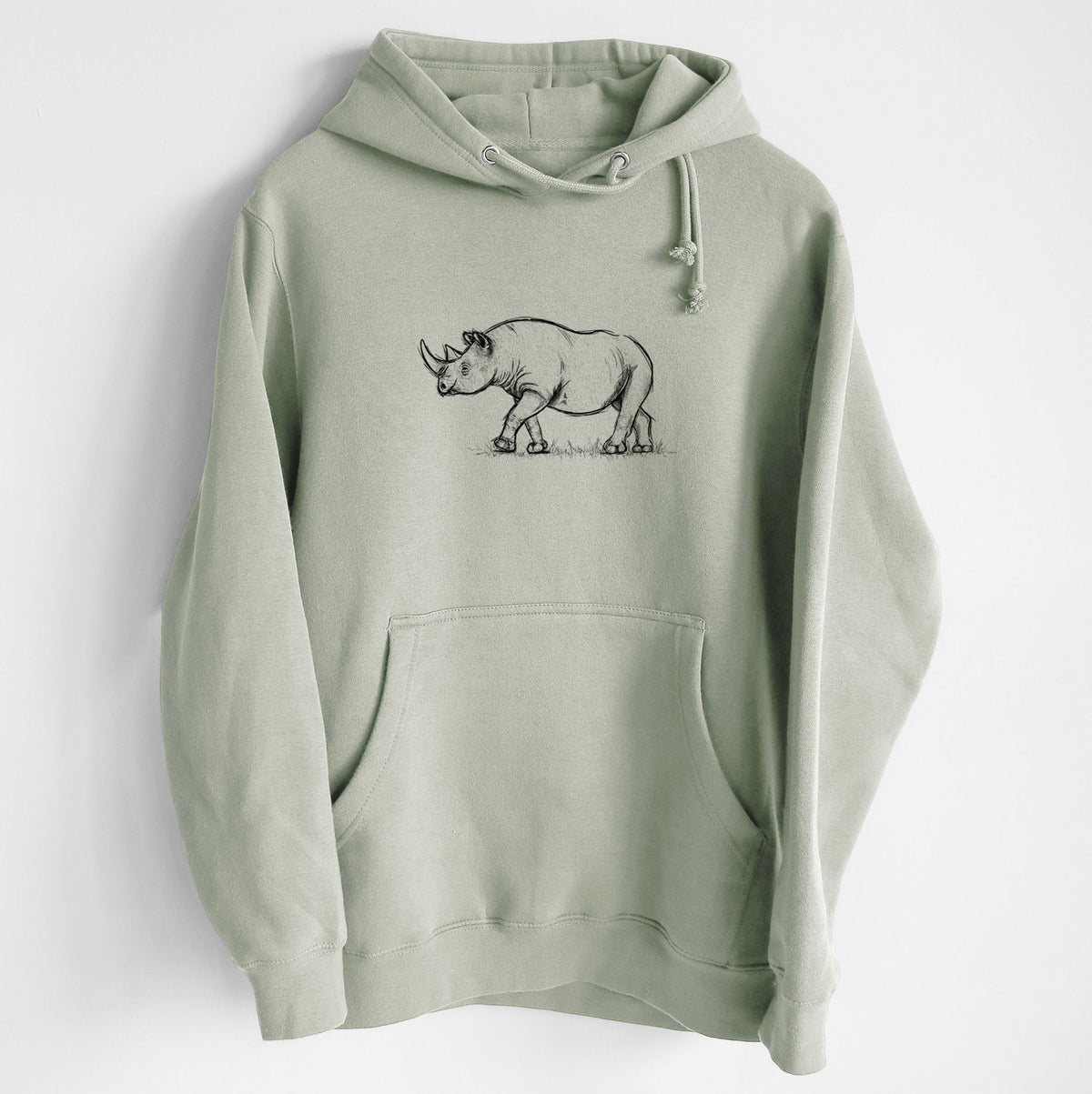 Black Rhinoceros - Diceros bicornis - Heavyweight Fleece Hoodie