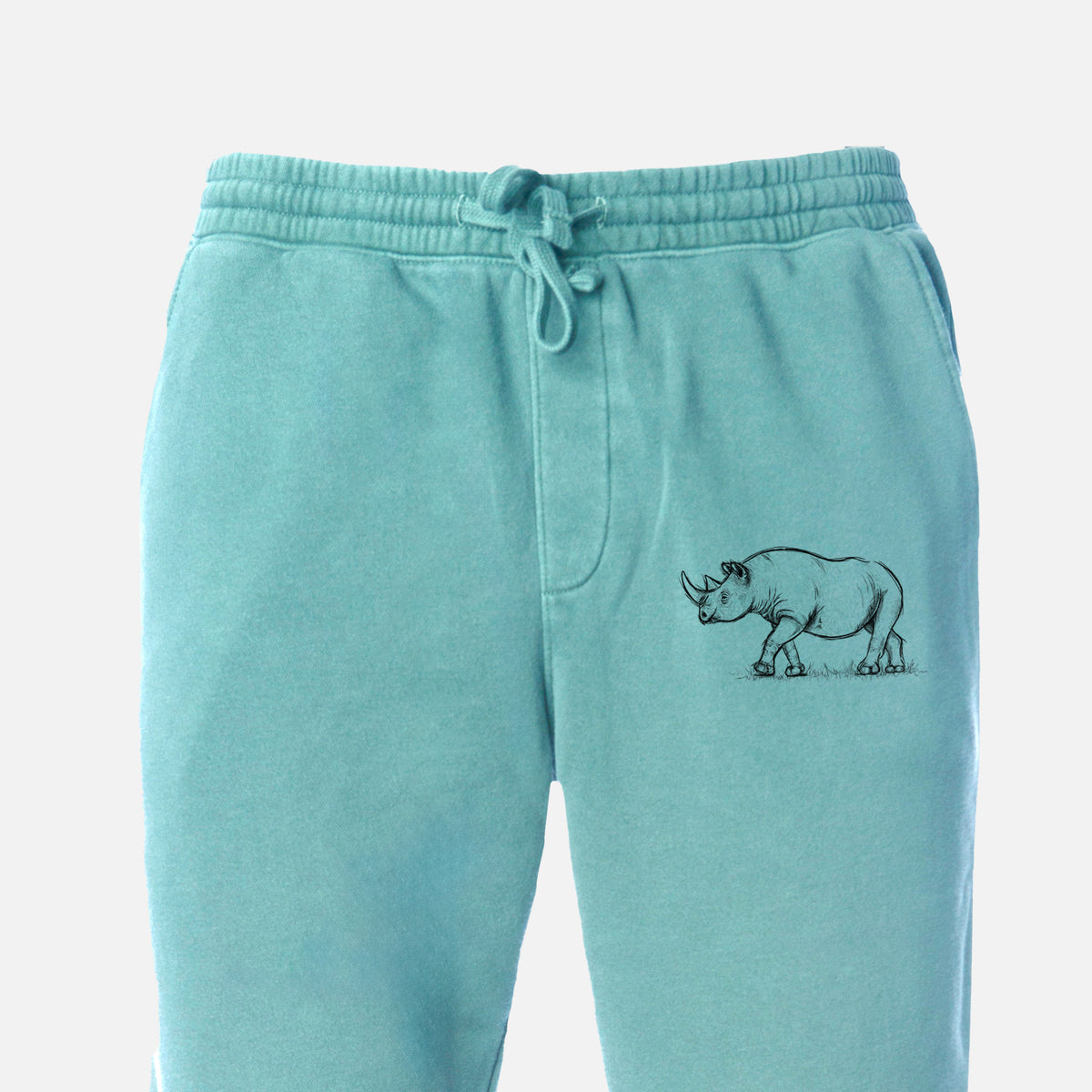 Black Rhinoceros - Diceros bicornis - Unisex Pigment Dyed Sweatpants