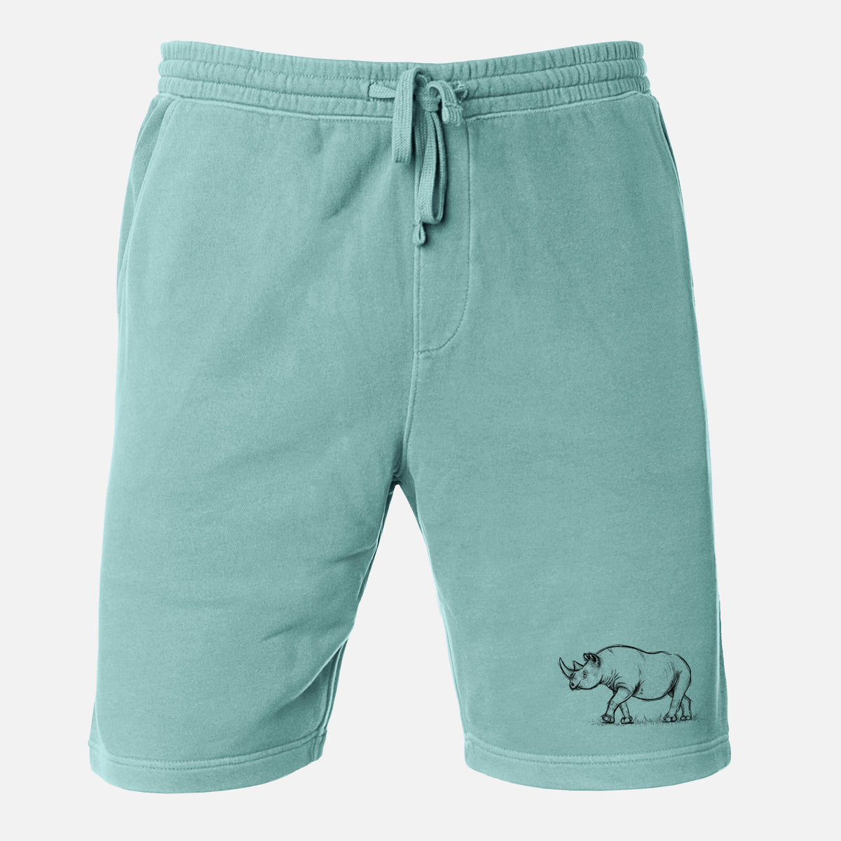Black Rhinoceros - Diceros bicornis - Unisex Pigment Dyed Shorts