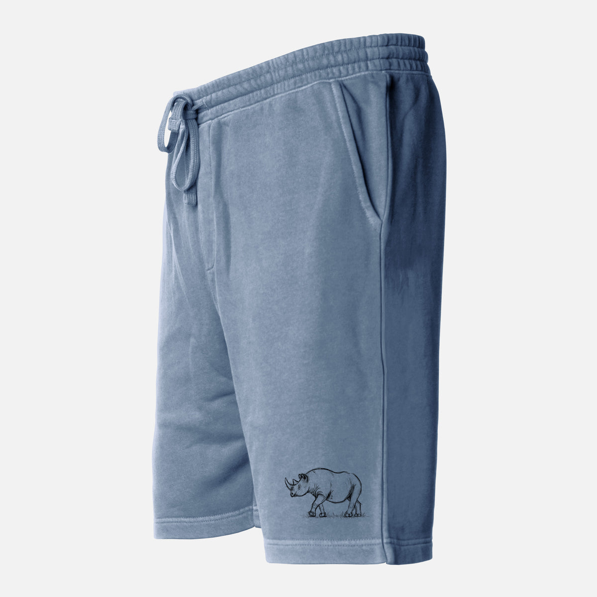 Black Rhinoceros - Diceros bicornis - Unisex Pigment Dyed Shorts