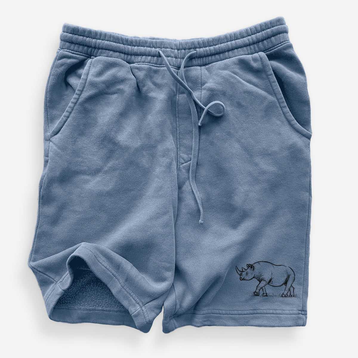 Black Rhinoceros - Diceros bicornis - Unisex Pigment Dyed Shorts