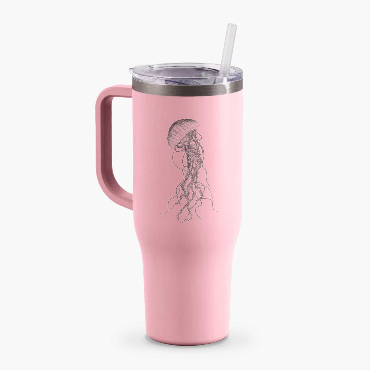 Black Sea Nettle Jellyfish - Chrysaora achlyos - 40oz Tumbler with Handle