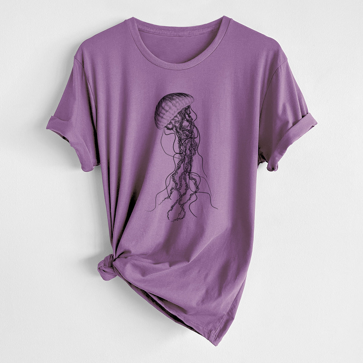 CLOSEOUT - Black Sea Nettle Jellyfish - Chrysaora achlyos - Unisex Crewneck - Made in USA - 100% Organic Cotton