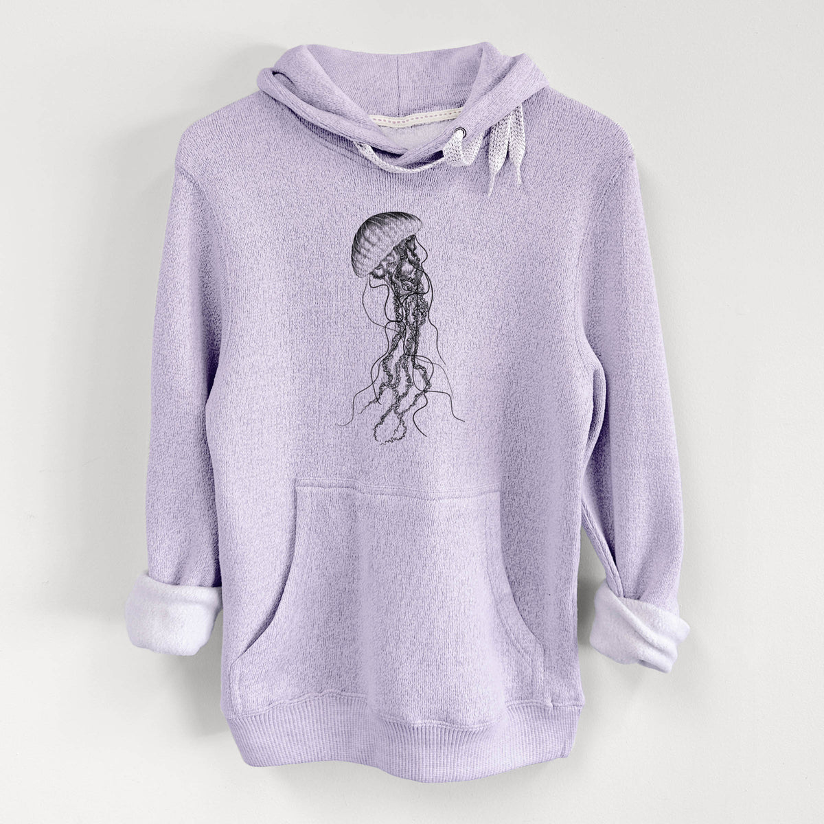 Black Sea Nettle Jellyfish - Chrysaora achlyos - Knit Hoodie