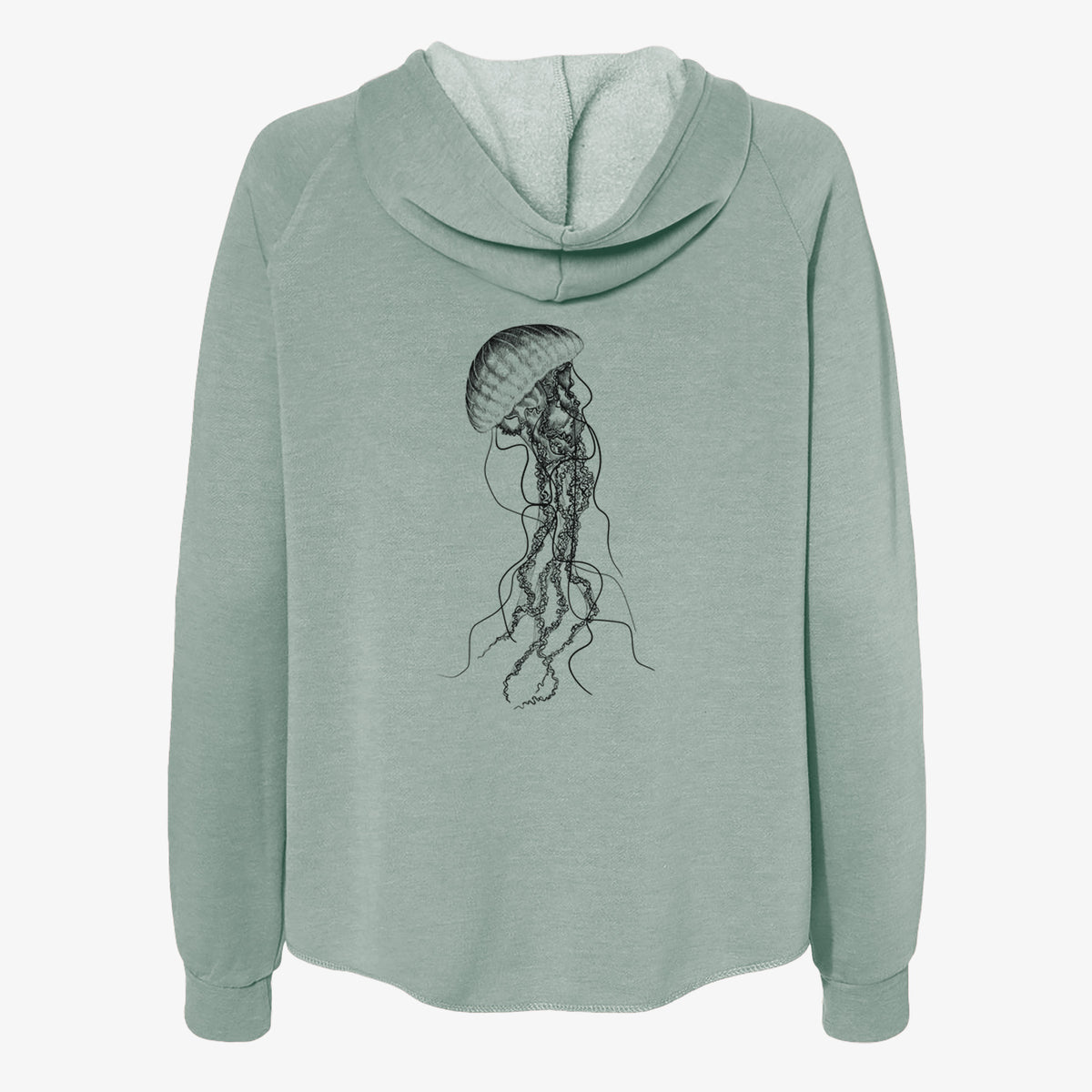 Black Sea Nettle Jellyfish - Chrysaora achlyos - Women's Cali Wave Zip-Up Sweatshirt