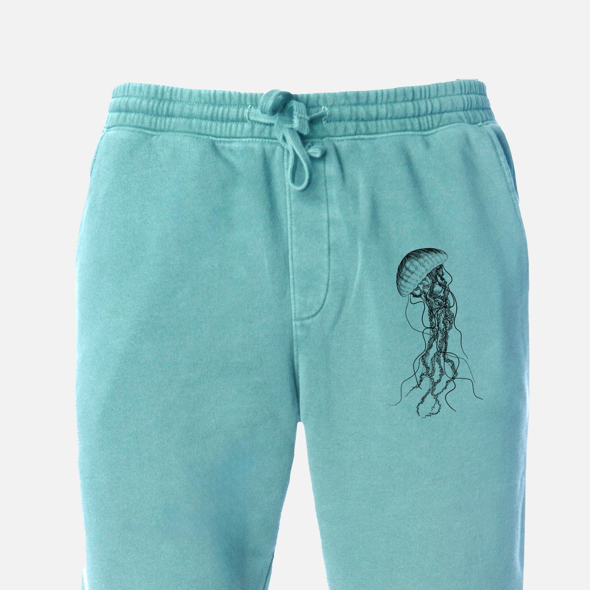 Black Sea Nettle Jellyfish - Chrysaora achlyos - Unisex Pigment Dyed Sweatpants