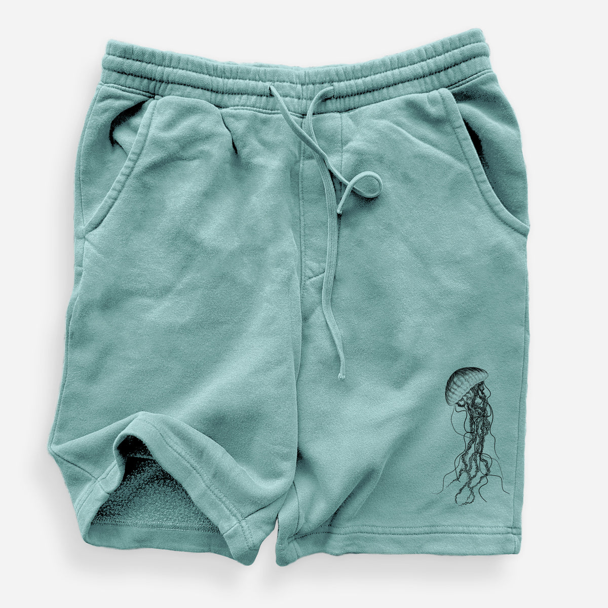 Black Sea Nettle Jellyfish - Chrysaora achlyos - Unisex Pigment Dyed Shorts