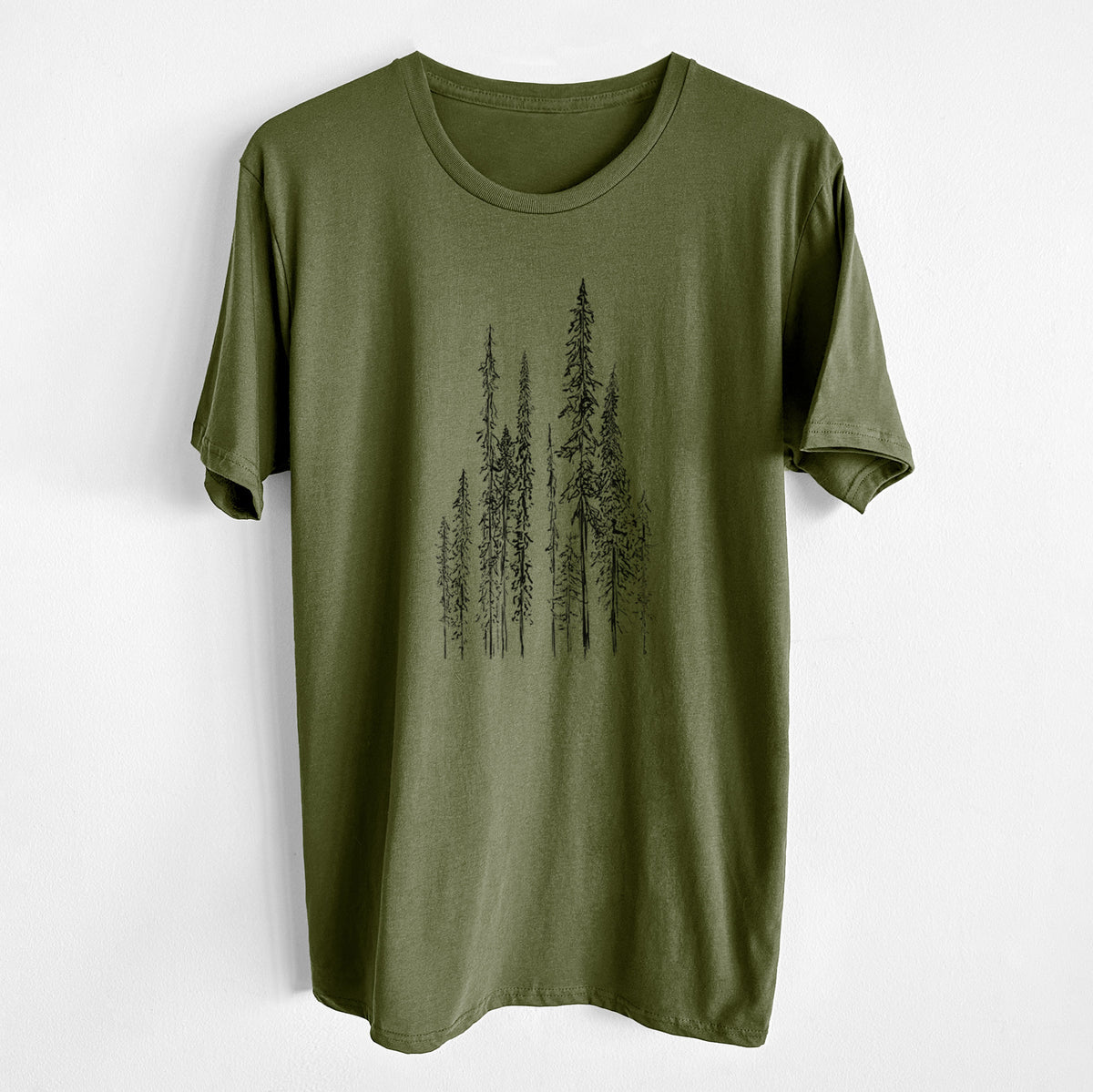 CLOSEOUT - Black Spruce (Picea mariana) - Unisex Crewneck - Made in USA - 100% Organic Cotton