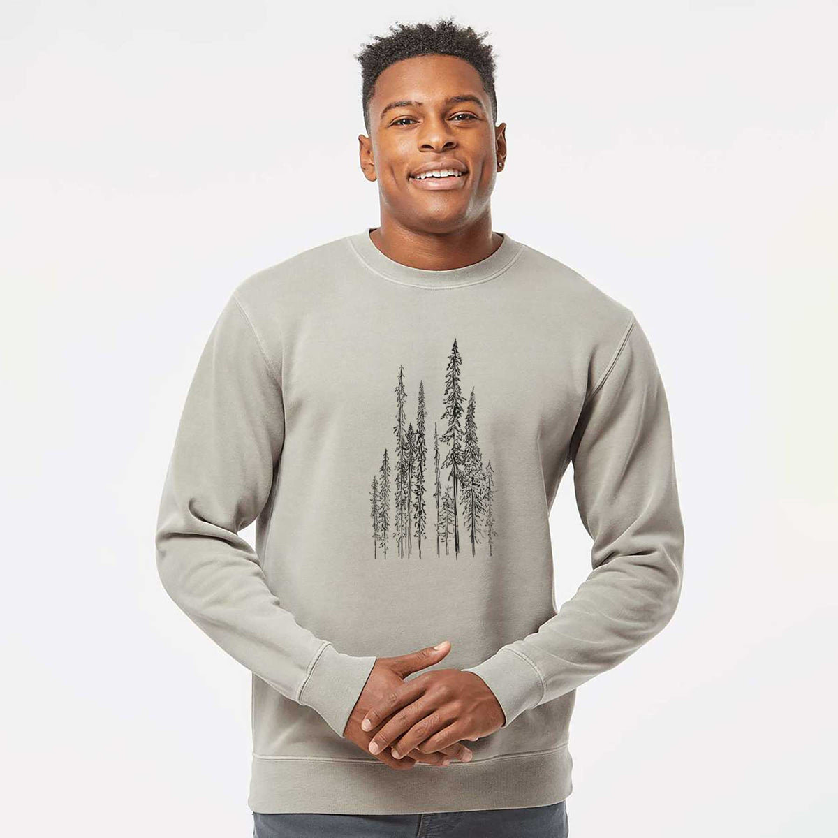 Black Spruce (Picea mariana) - Unisex Pigment Dyed Crew Sweatshirt