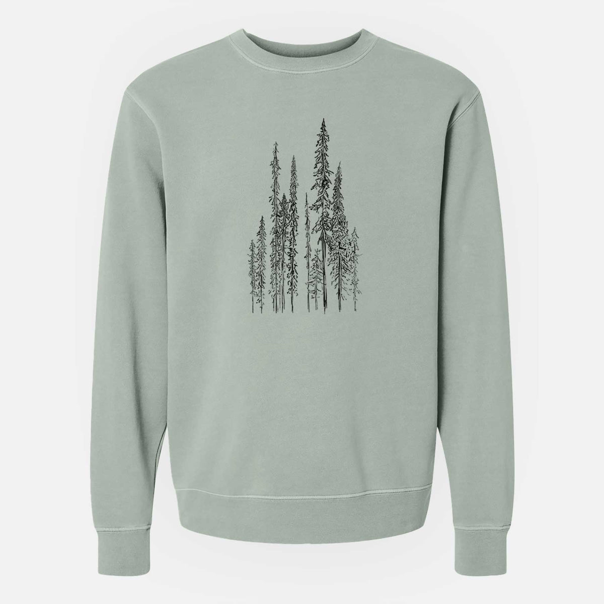 Black Spruce (Picea mariana) - Unisex Pigment Dyed Crew Sweatshirt