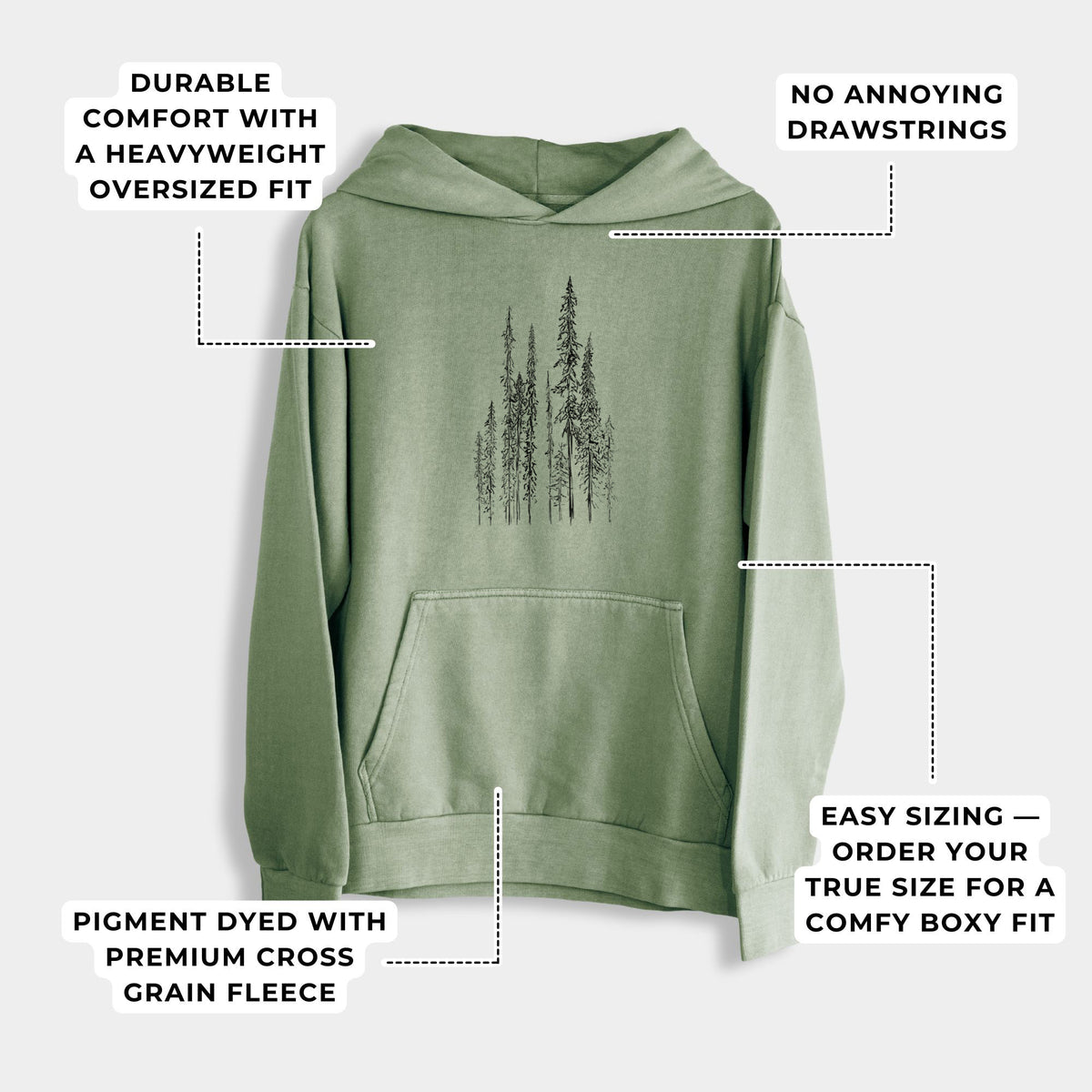 Black Spruce (Picea mariana)  - Urban Heavyweight Hoodie