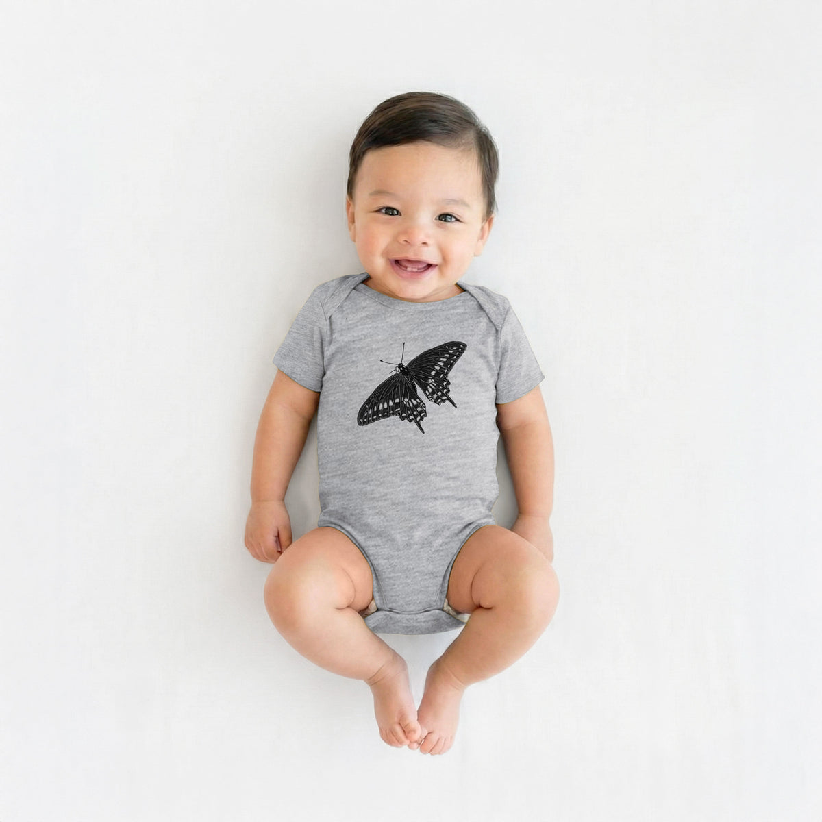 Black Swallowtail Butterfly - Papilio polyxenes - Baby Fine Jersey Bodysuit