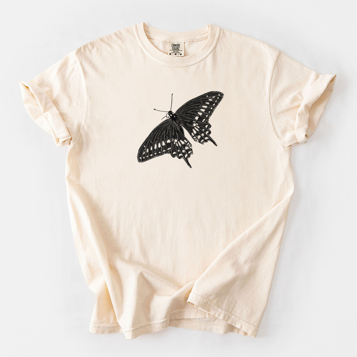 Black Swallowtail Butterfly - Papilio polyxenes - Unisex Comfort Colors Garment-Dyed Heavyweight T-shirt