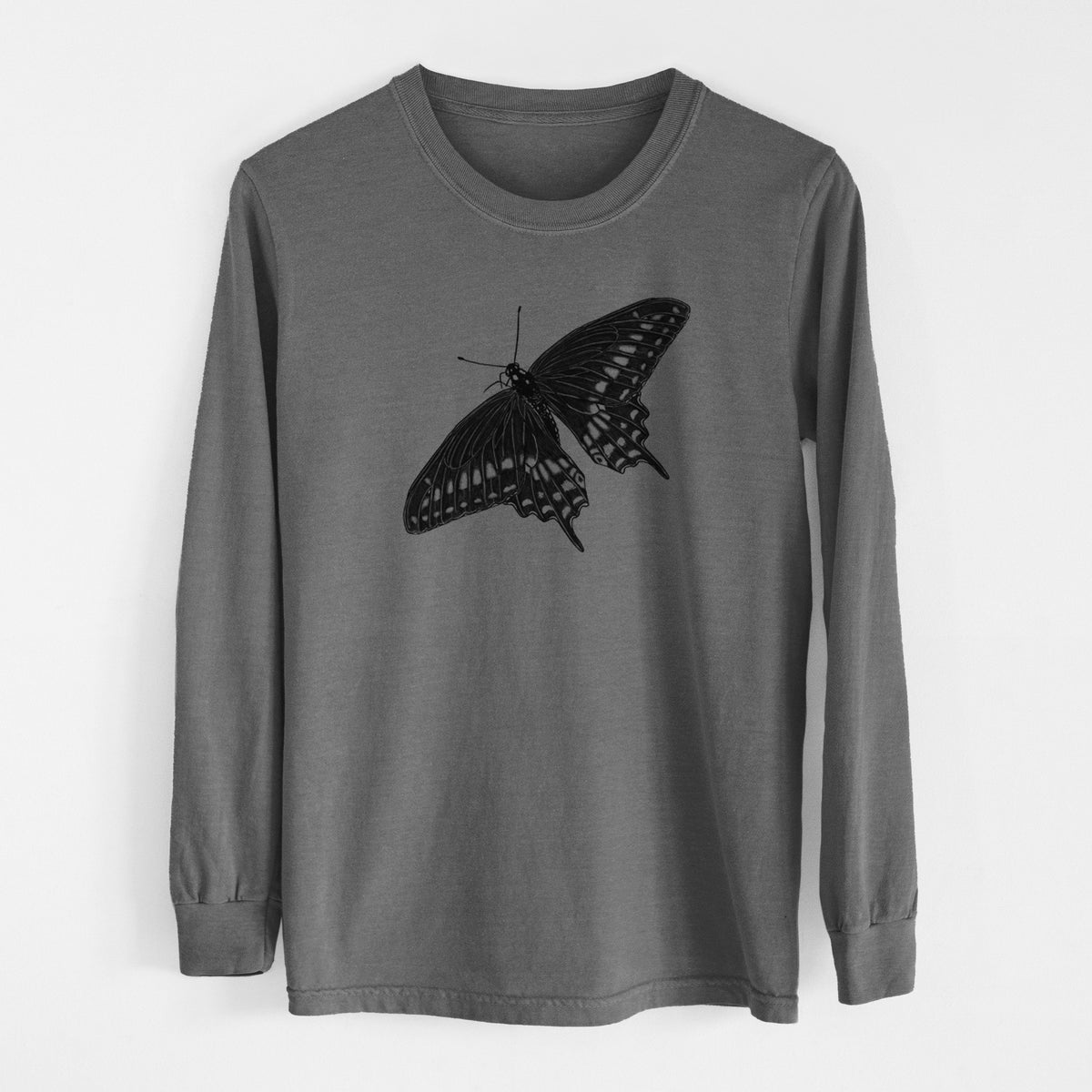 Black Swallowtail Butterfly - Papilio polyxenes - Men&#39;s Heavyweight 100% Cotton Long Sleeve