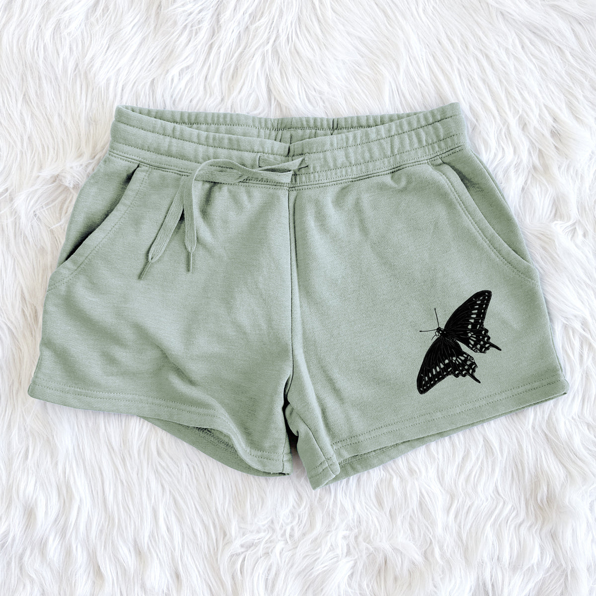 Black Swallowtail Butterfly - Papilio polyxenes - Women&#39;s Cali Wave Shorts