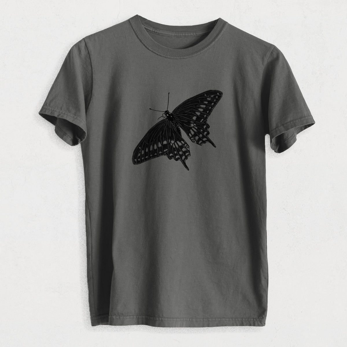 Black Swallowtail Butterfly - Papilio polyxenes - Heavyweight Men&#39;s 100% Organic Cotton Tee