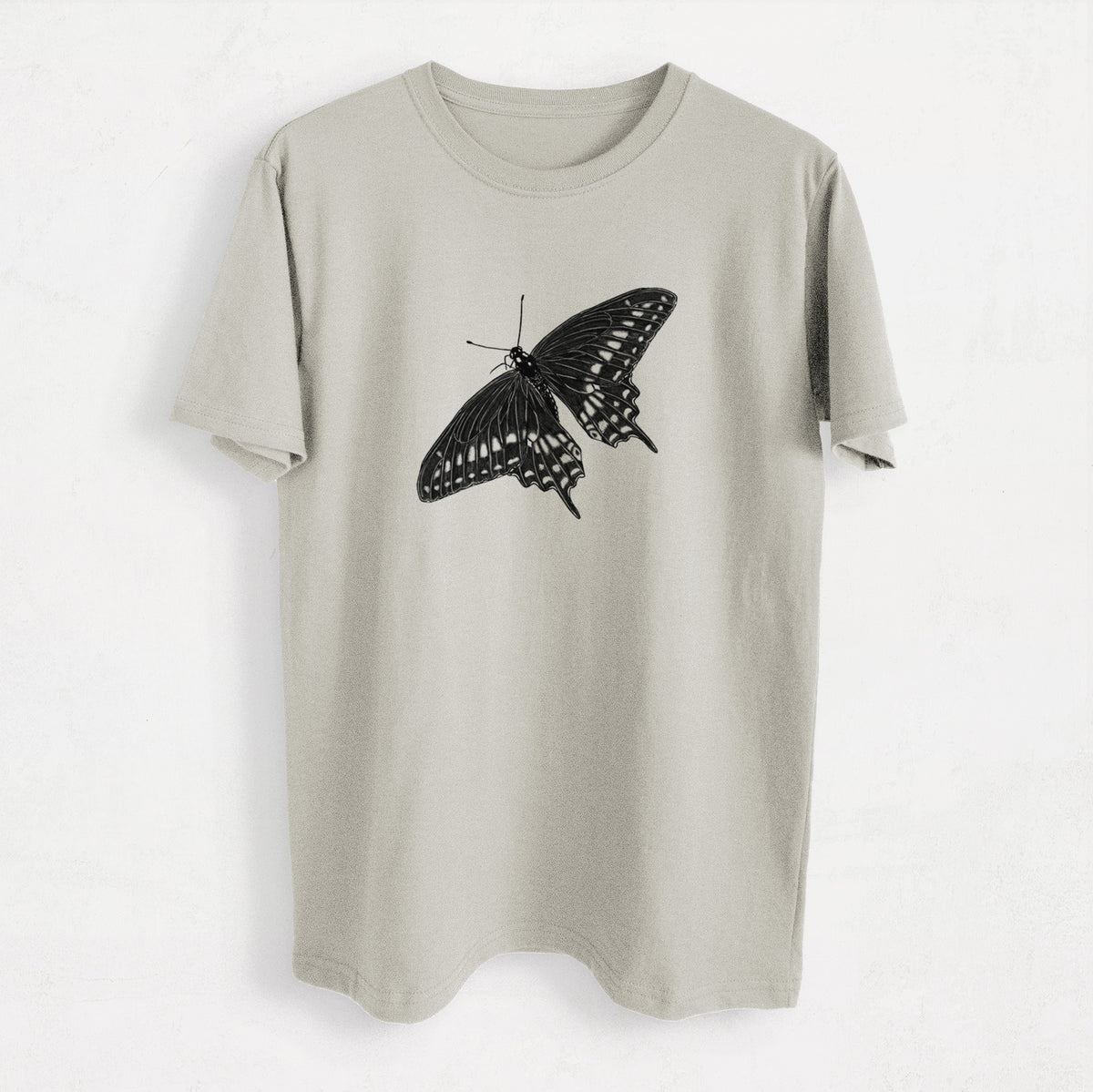 Black Swallowtail Butterfly - Papilio polyxenes - Heavyweight Men&#39;s 100% Organic Cotton Tee