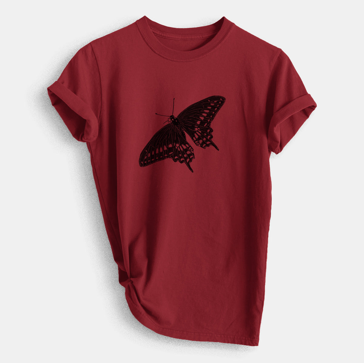Black Swallowtail Butterfly - Papilio polyxenes - Heavyweight Men&#39;s 100% Organic Cotton Tee