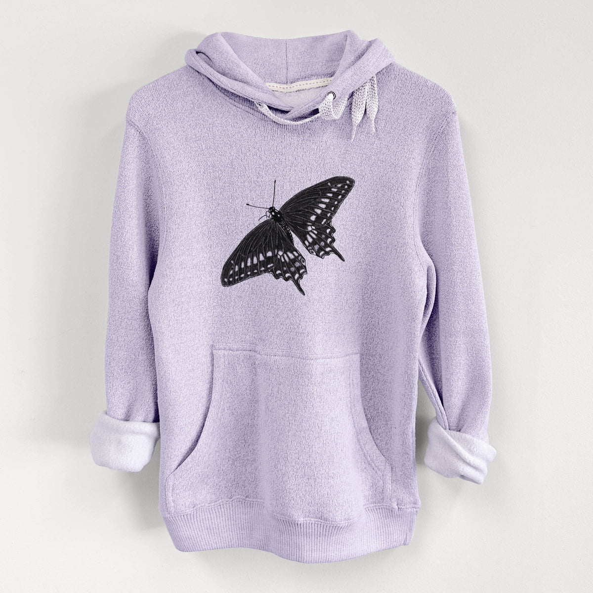 Black Swallowtail Butterfly - Papilio polyxenes - Knit Hoodie