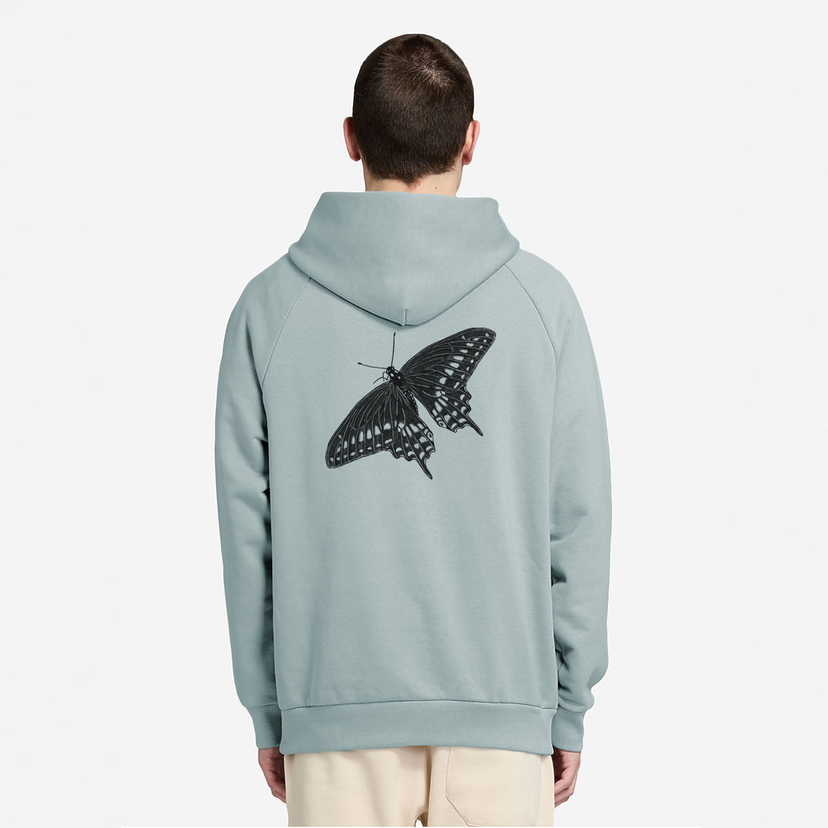 Black Swallowtail Butterfly - Papilio polyxenes - UltraLuxe Heavyweight French Terry Hoodie