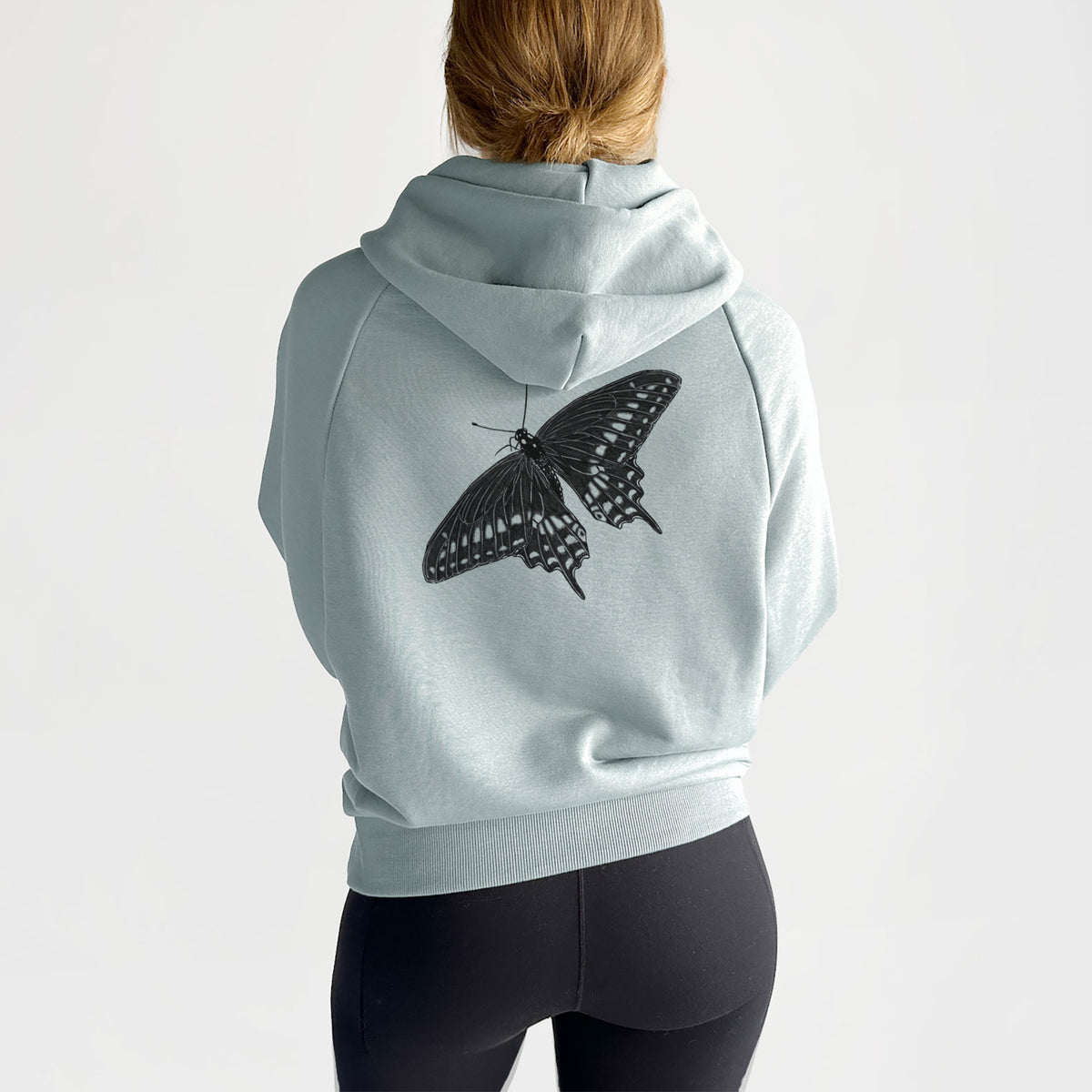 Black Swallowtail Butterfly - Papilio polyxenes - UltraLuxe Heavyweight French Terry Hoodie