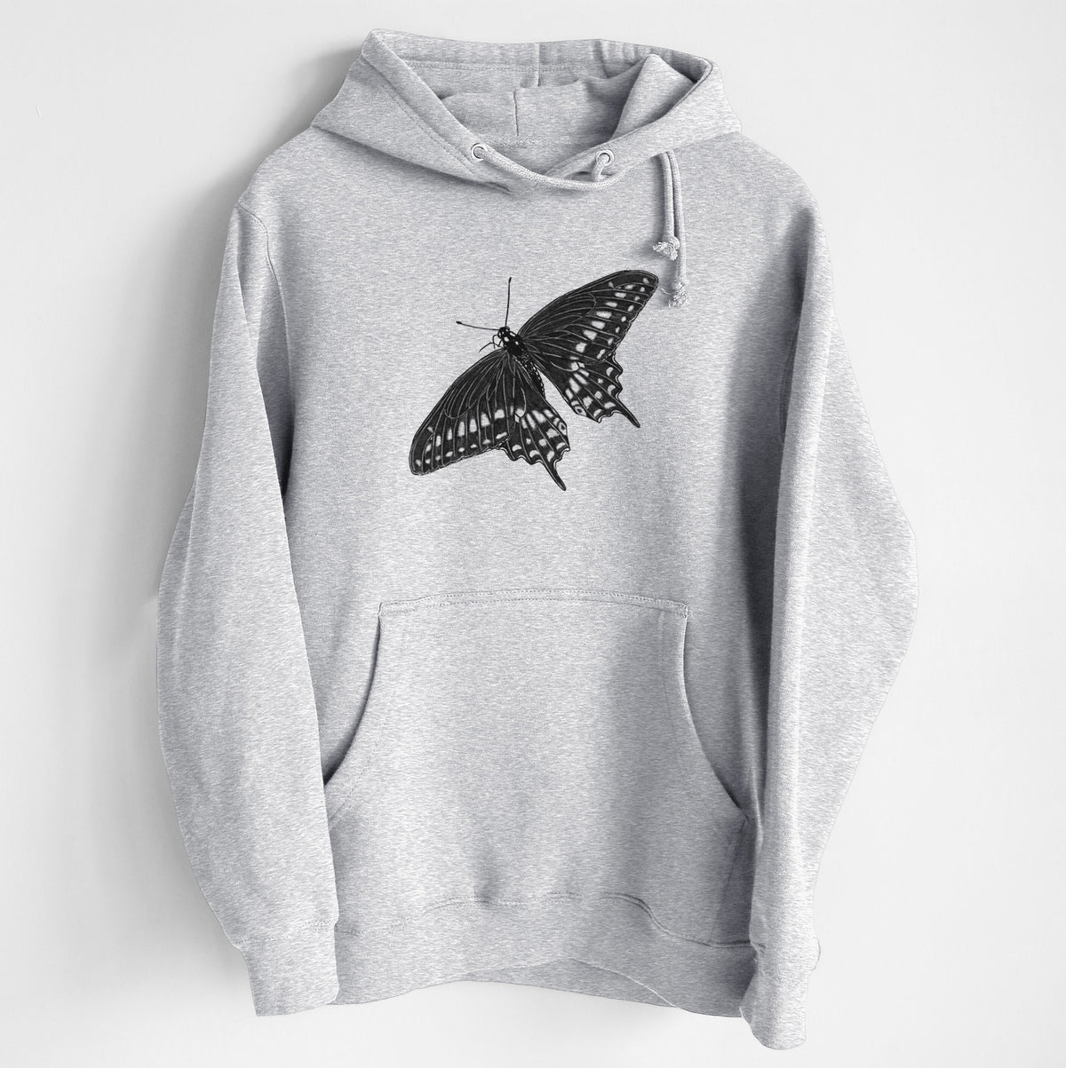 Black Swallowtail Butterfly - Papilio polyxenes - Heavyweight Fleece Hoodie