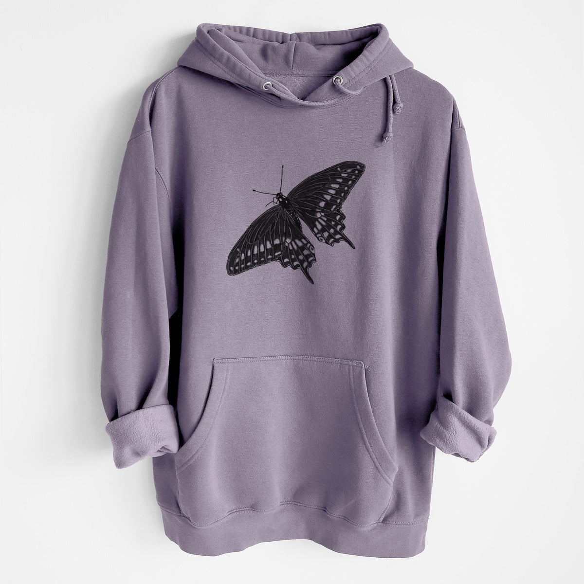 Black Swallowtail Butterfly - Papilio polyxenes - Heavyweight Fleece Hoodie