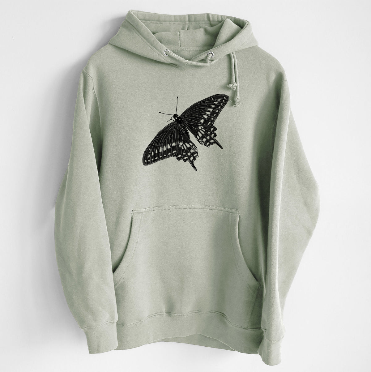 Black Swallowtail Butterfly - Papilio polyxenes - Heavyweight Fleece Hoodie