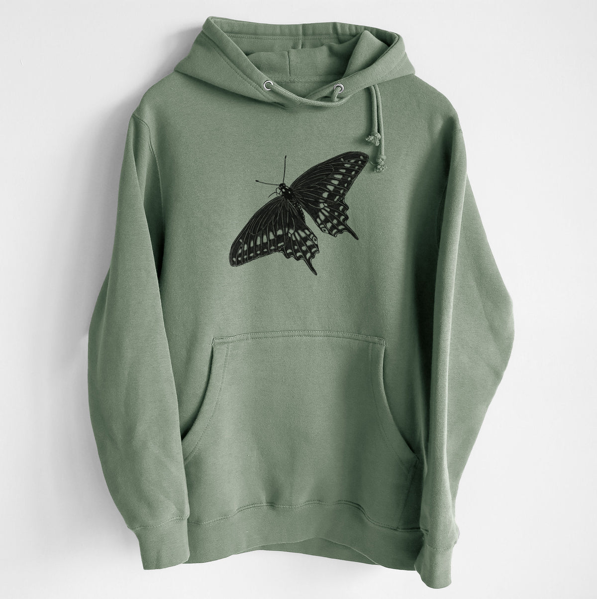 Black Swallowtail Butterfly - Papilio polyxenes - Heavyweight Fleece Hoodie