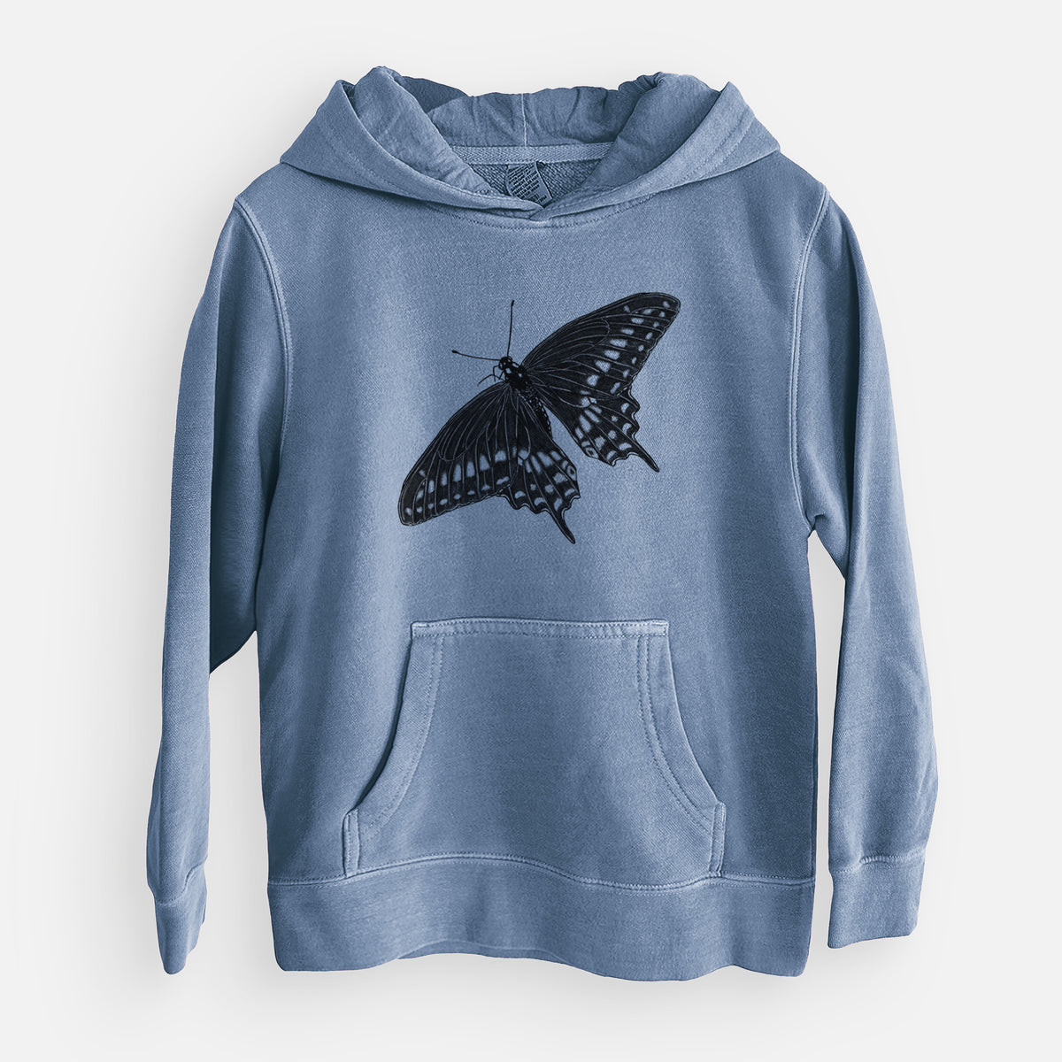 Black Swallowtail Butterfly - Papilio polyxenes - Youth Pigment Dyed Hoodie